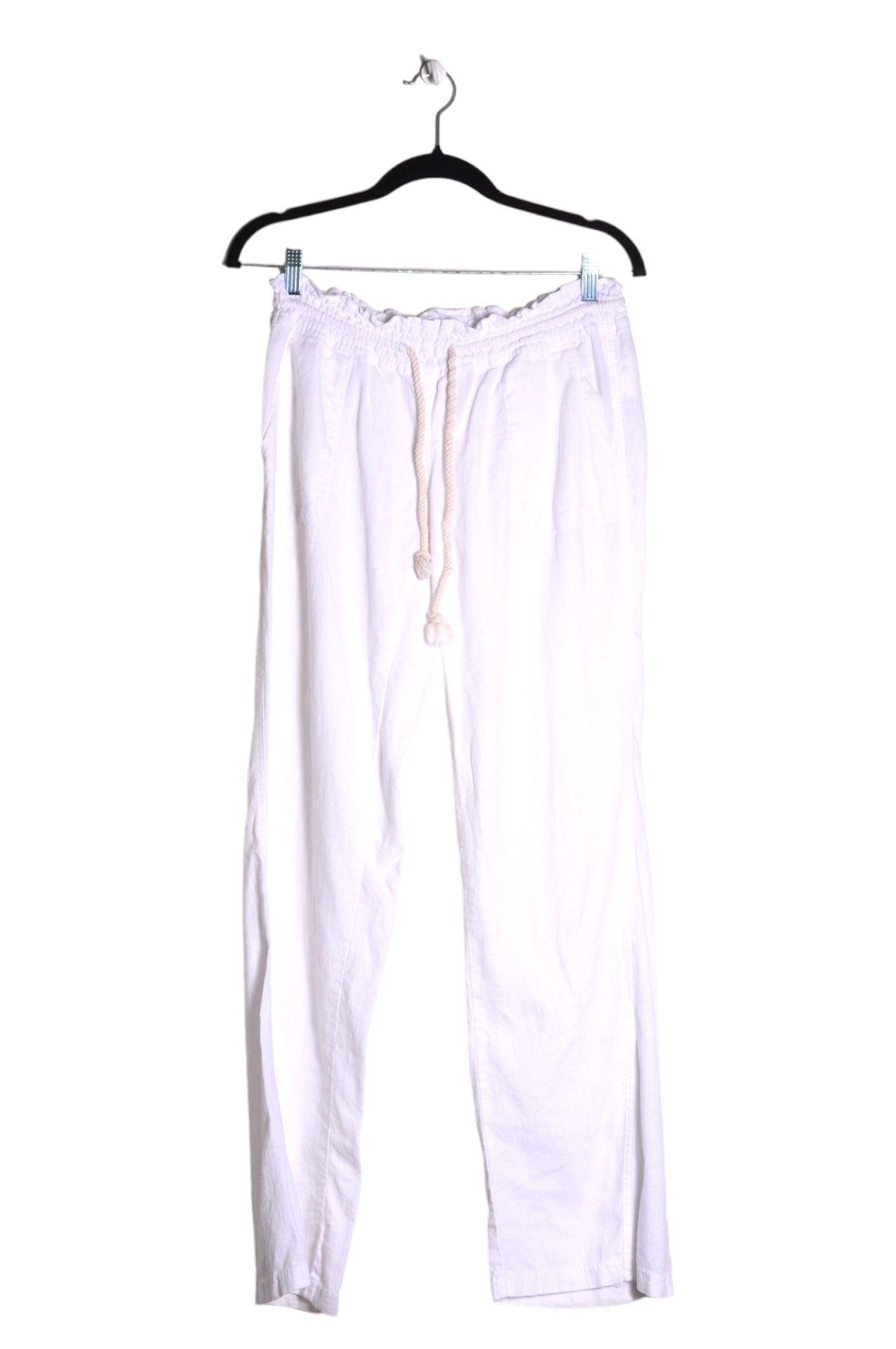 ROXY Stylish Women's White Regular Fit Second - Hand Work Pants - Size L