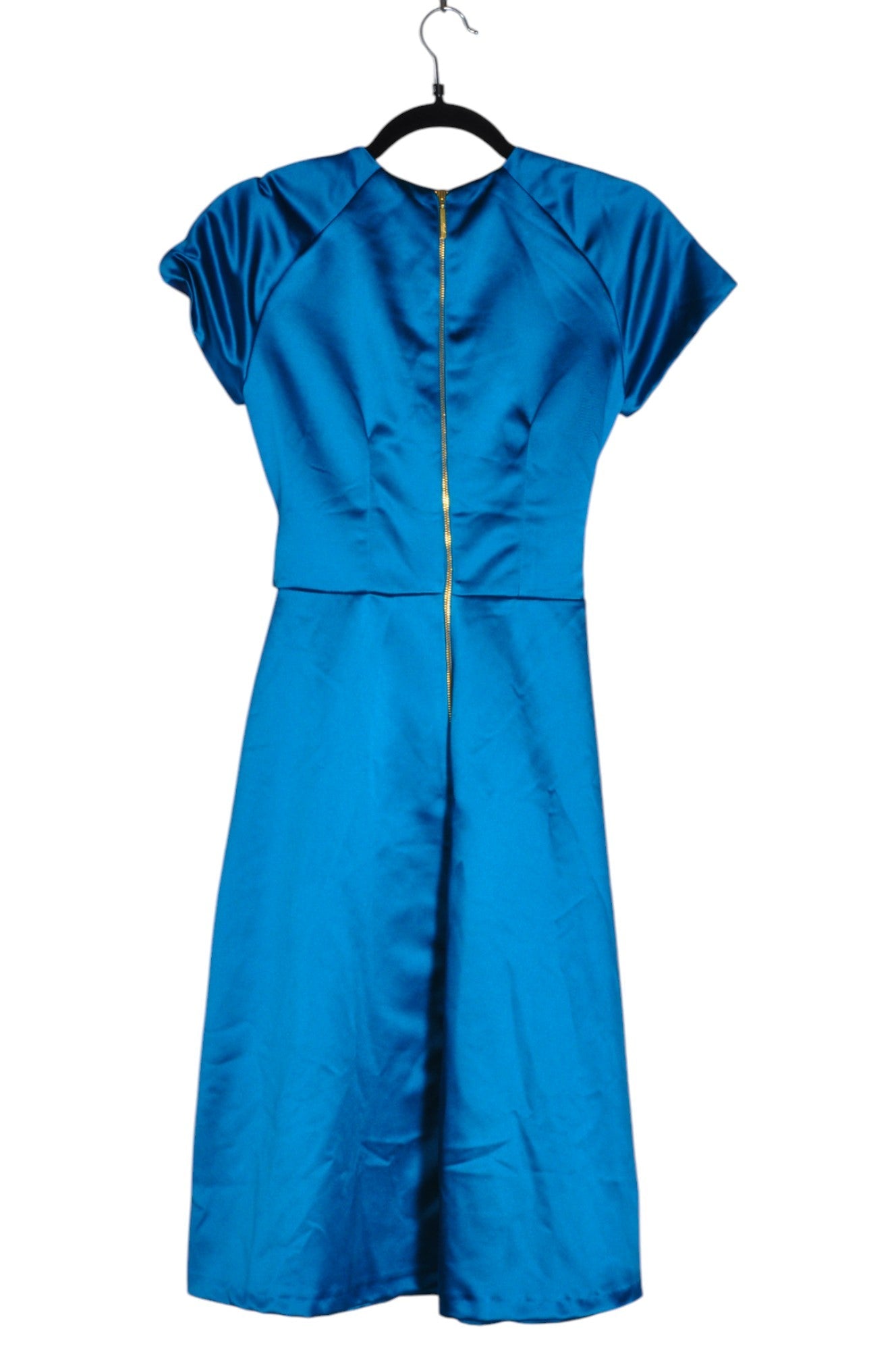 Stylish CLOSET Women's Blue Wrap Dress - Regular Fit, Size 4