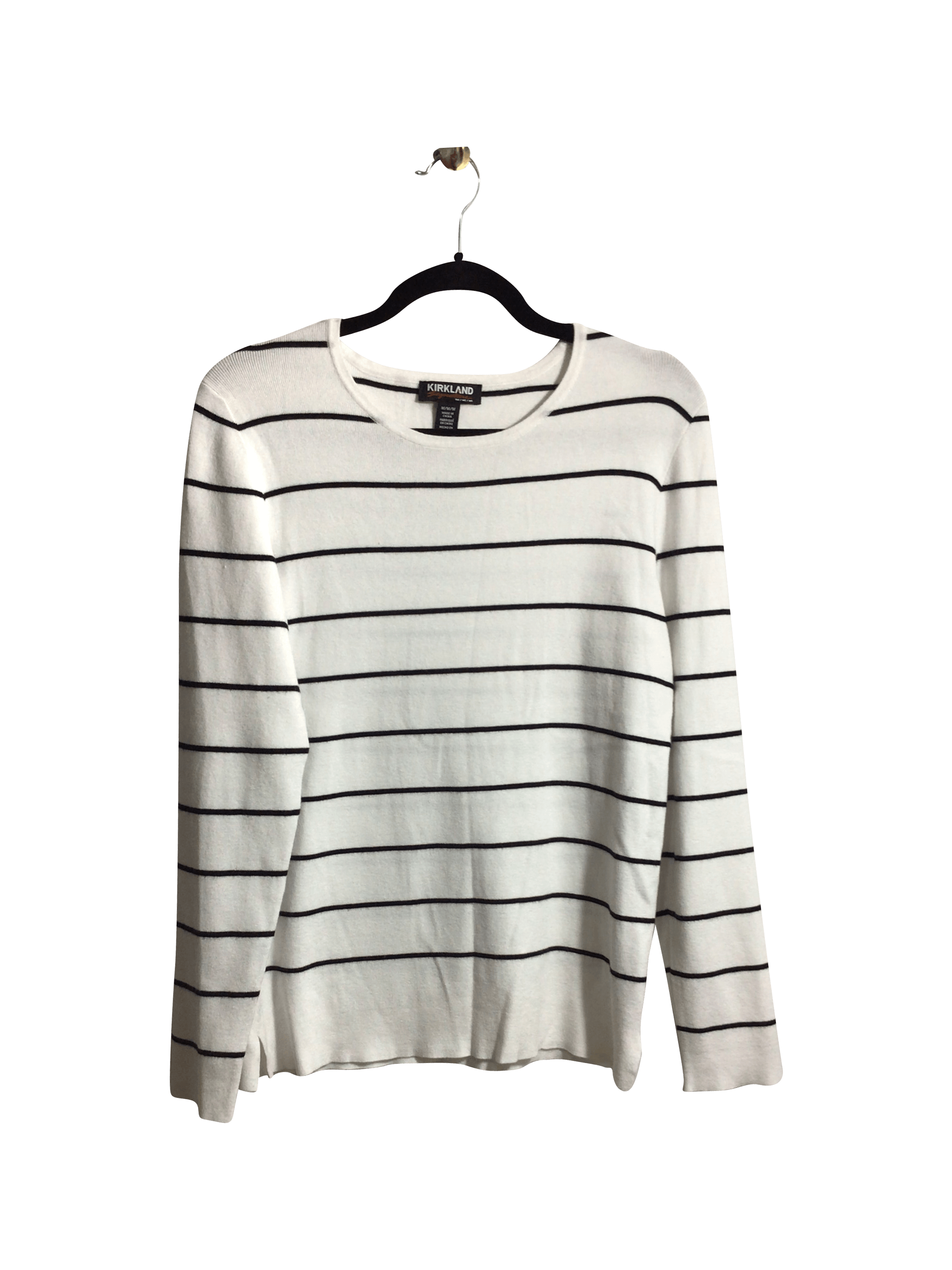 KIRKLAND Women's Classic Regular Fit White Long Sleeve T-Shirt - Size M
